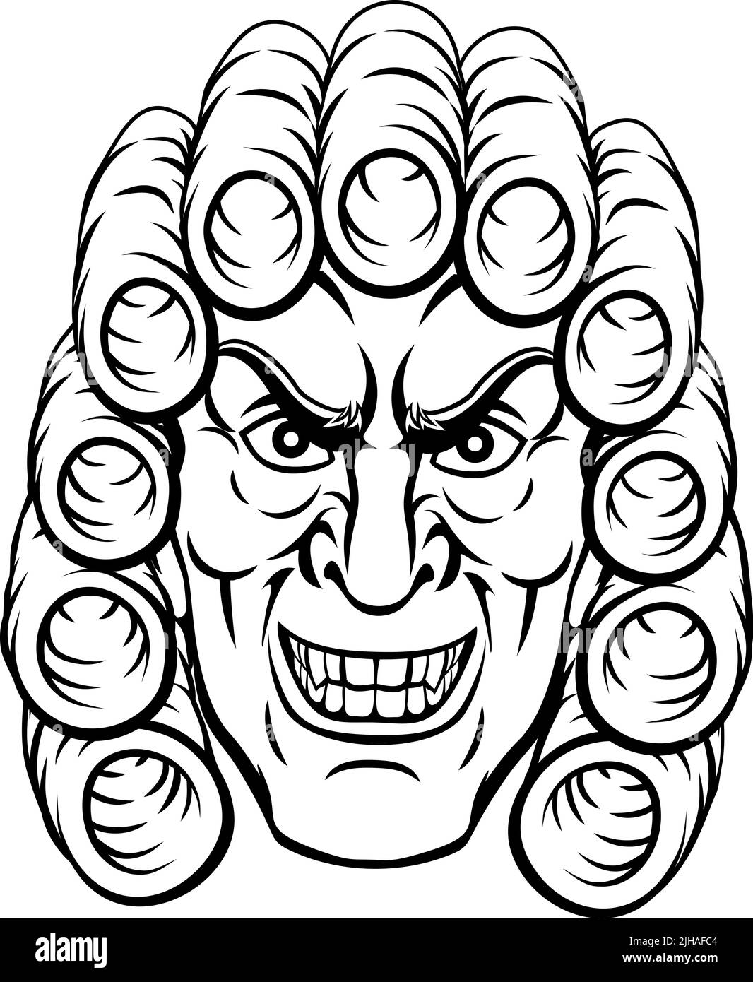 Juge effrayant Personnage Illustration de Vecteur