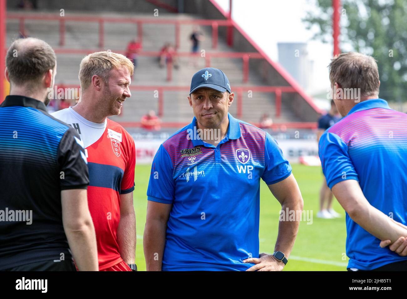 Willie Poching Head Coach de Wakefield Trinity arrive au stade Sewell Group Craven Park, avant le match d'aujourd'hui à Kingston upon Hull, Royaume-Uni, le 7/17/2022. (Photo de James Heaton/News Images/Sipa USA) Banque D'Images