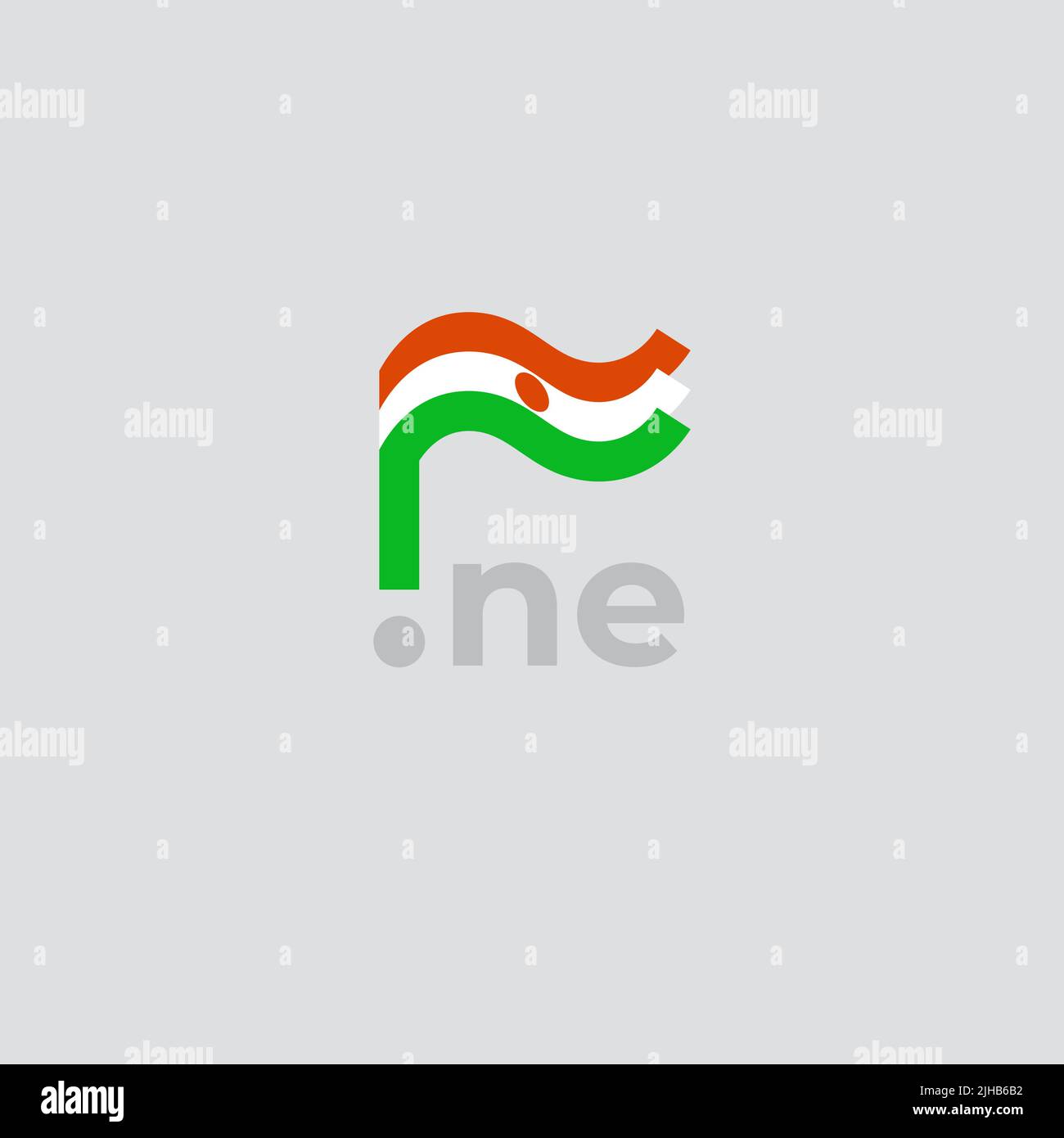 Icône drapeau Niger. Conception simple originale du drapeau nigérian, marqueur cartographique. Élément de conception, modèle d'affiche nationale avec le domaine ne. État patriotique Illustration de Vecteur