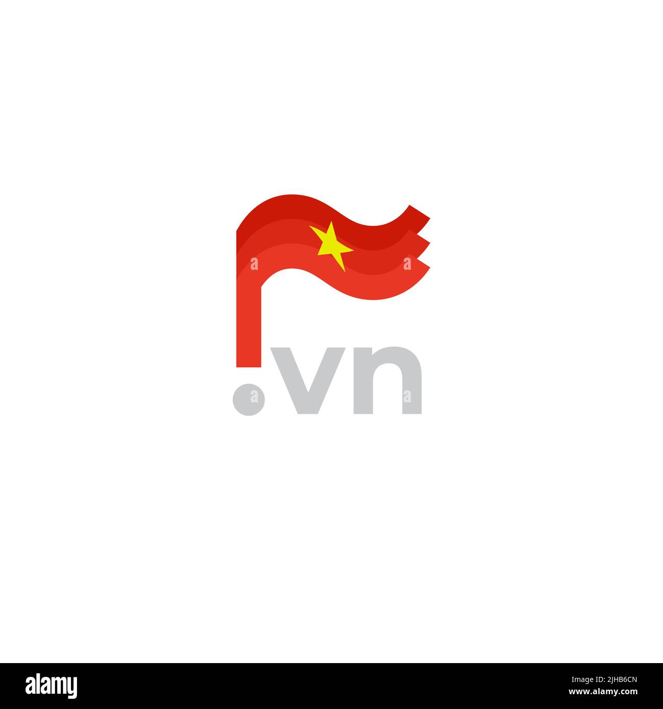 Icône du drapeau du Vietnam. Conception simple originale du drapeau vietnamien, marqueur de carte. Élément de conception, modèle d'affiche nationale avec domaine vn. État patriotique Illustration de Vecteur