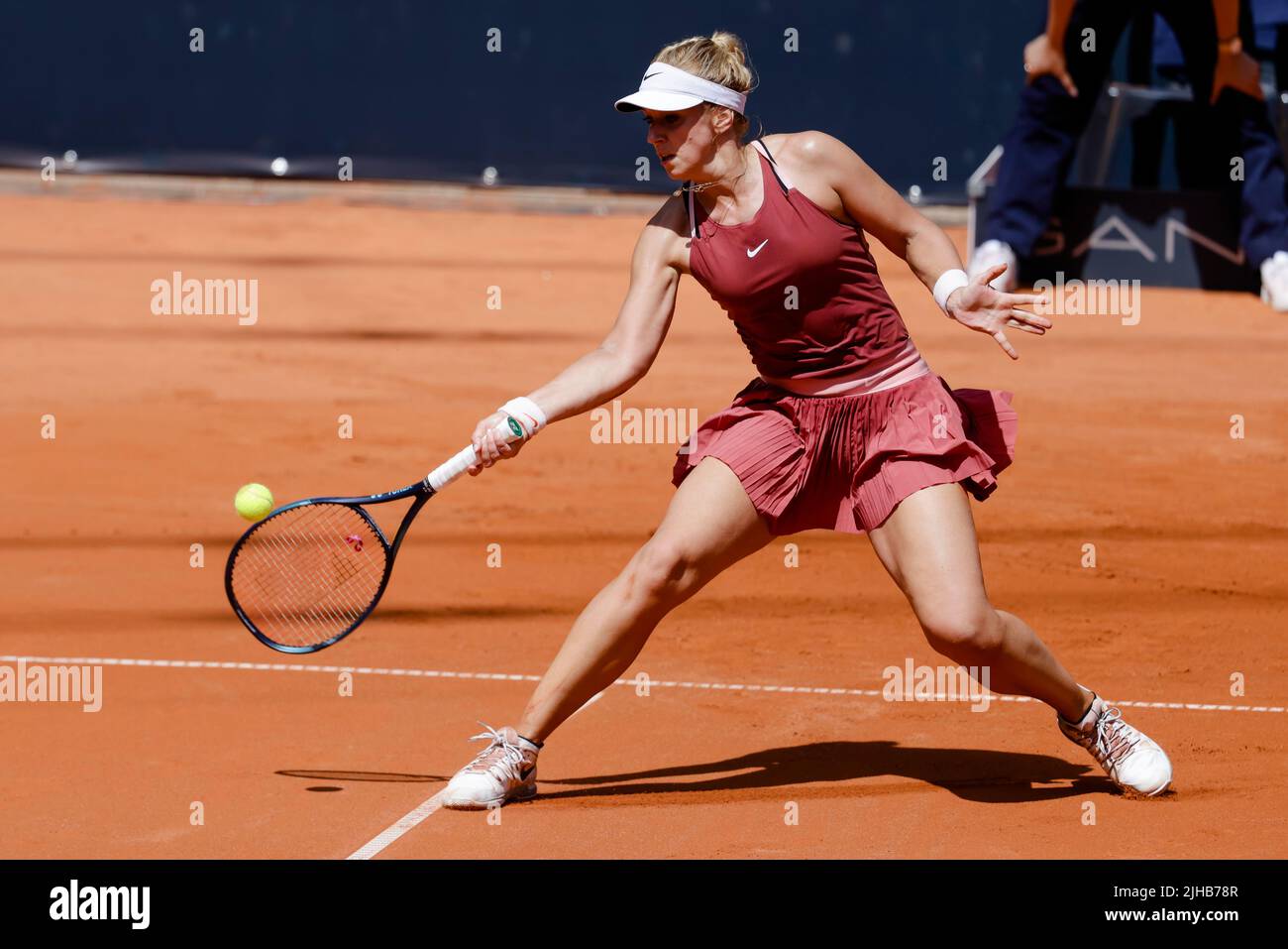 17 juillet 2022, Hambourg: Tennis: WTA Tour/ATP Tour, célibataires, femmes, qualification, 2nd ronde. Baindl (Ukraine) - Lisicki (Allemagne). Sabine Lisicki en action. Photo: Frank Molter/dpa Banque D'Images