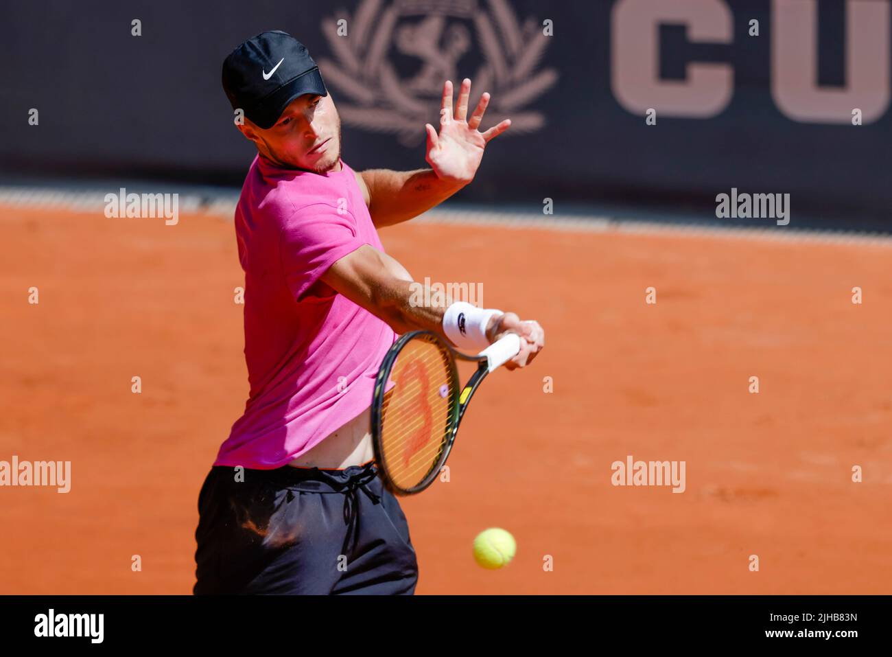 17 juillet 2022, Hambourg: Tennis: WTA Tour/ATP Tour, célibataires, hommes, qualifications, 2nd ronde. TOPO (Allemagne) - Molleker (Allemagne). Rudolf Molleker en action. Photo: Frank Molter/dpa Banque D'Images