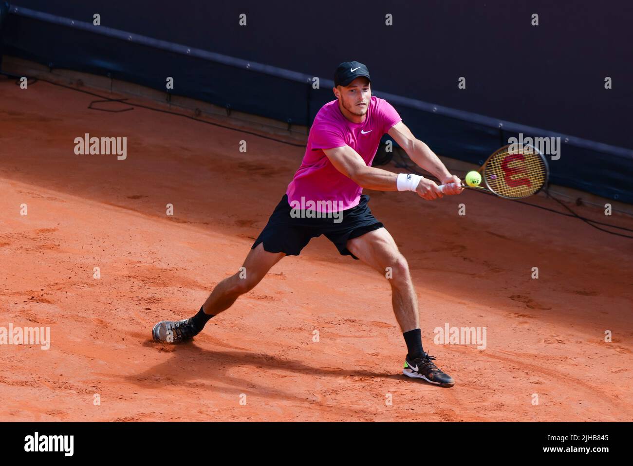 17 juillet 2022, Hambourg: Tennis: WTA Tour/ATP Tour, célibataires, hommes, qualifications, 2nd ronde. TOPO (Allemagne) - Molleker (Allemagne). Rudolf Molleker en action. Photo: Frank Molter/dpa Banque D'Images