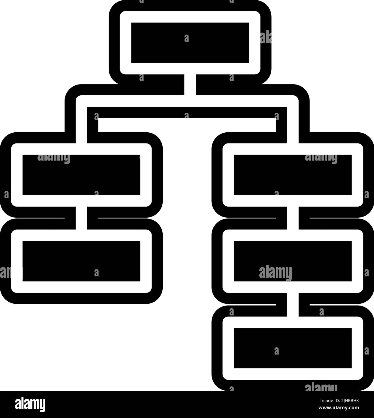 Arbre de décision de l'intelligence artificielle . Illustration de Vecteur