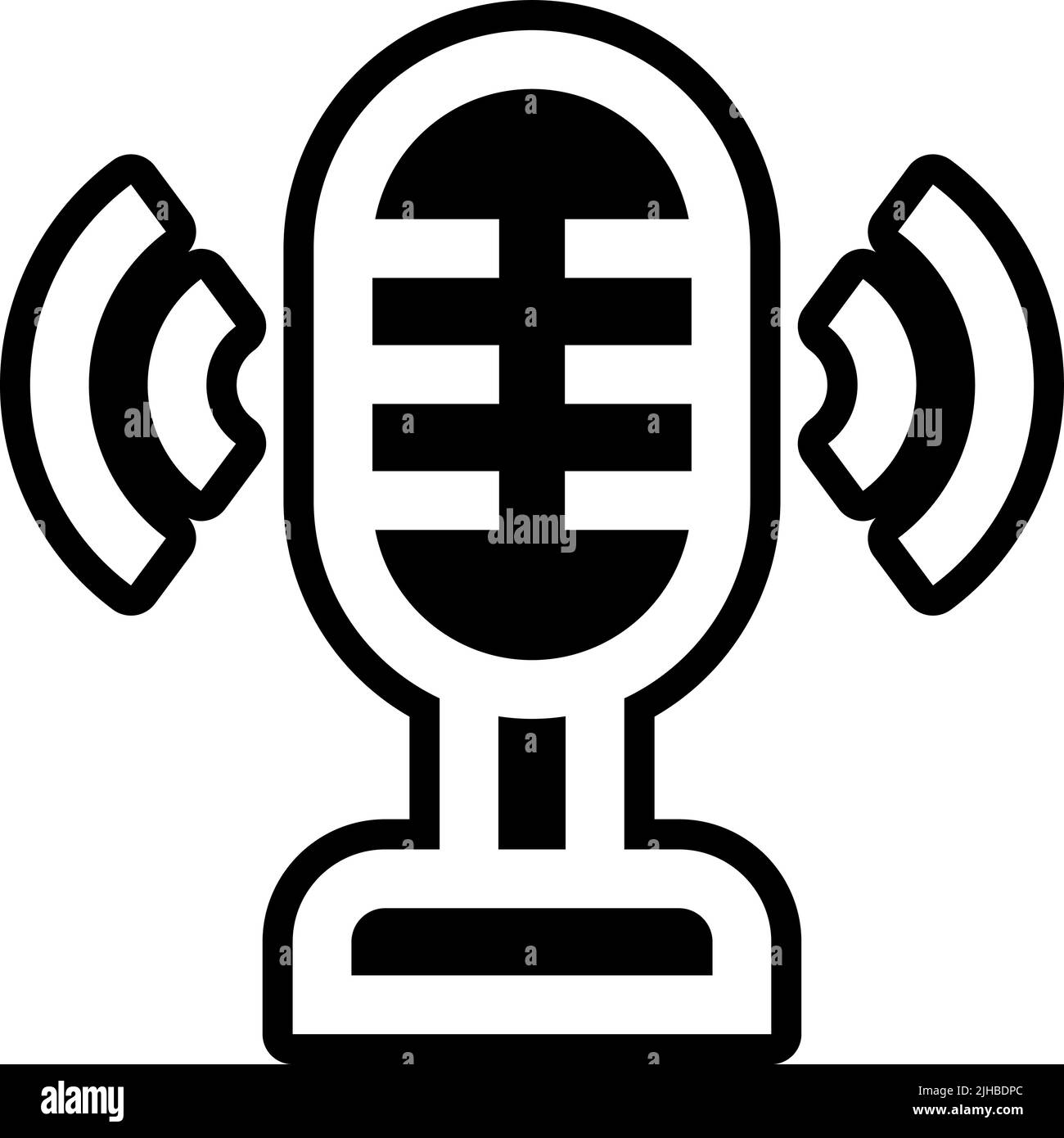 Microphone de collège . Illustration de Vecteur