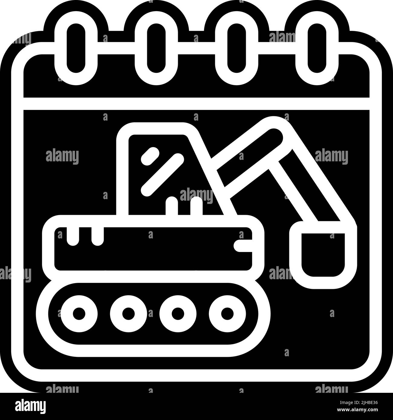 Calendrier des affaires de construction . Illustration de Vecteur