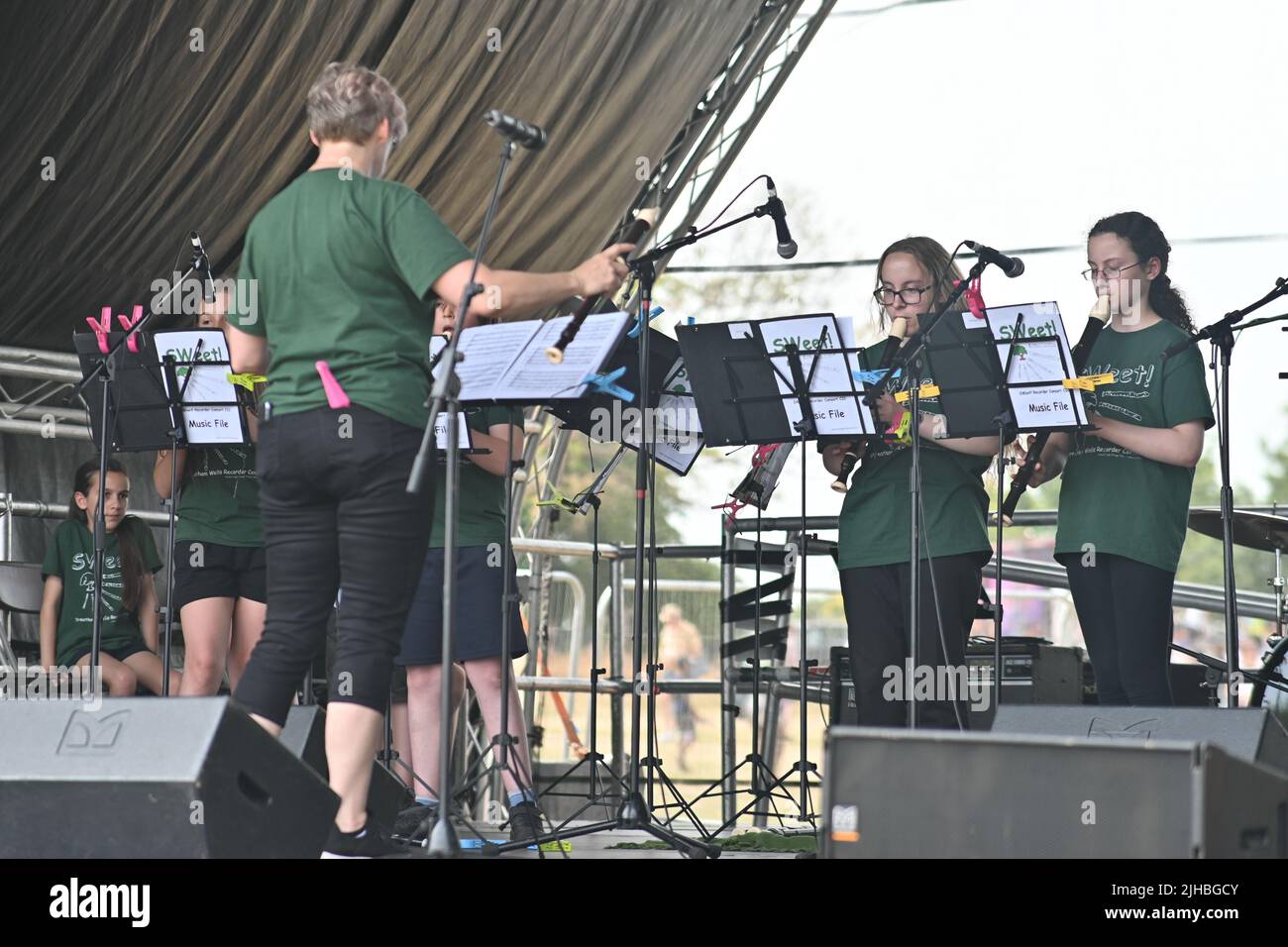 Londres, Royaume-Uni. 17th juillet 2022. Doux ! Recorder Consort CIC se produit au Lambeth Country Show 2022, un festival familial avec musique live food & Drinks, Arts and Culture à Brockwell Park, Londres, Royaume-Uni. - 17 juillet 2022. Crédit : voir Li/Picture Capital/Alamy Live News Banque D'Images