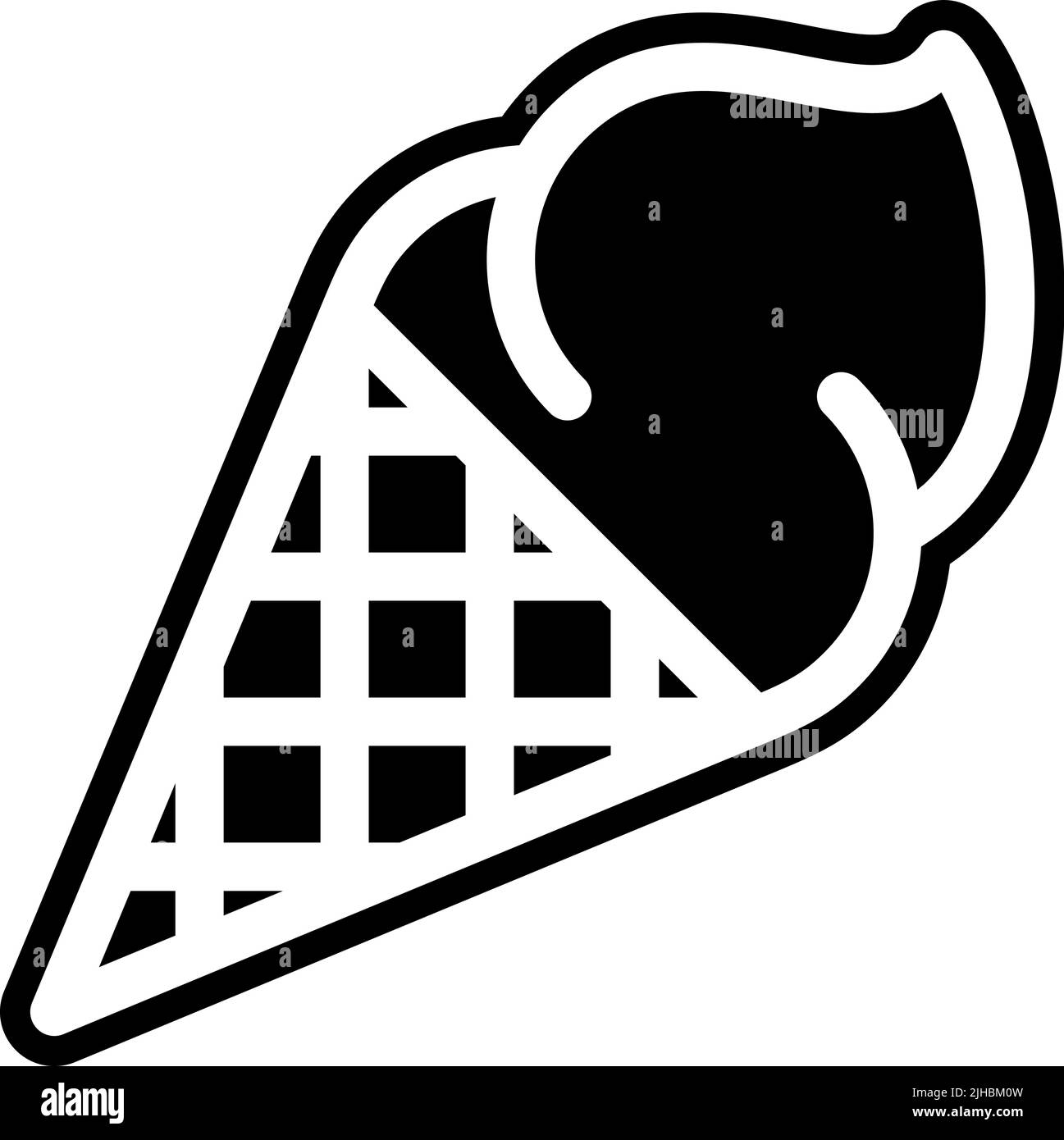 Aliments et boissons crème glacée cône . Illustration de Vecteur