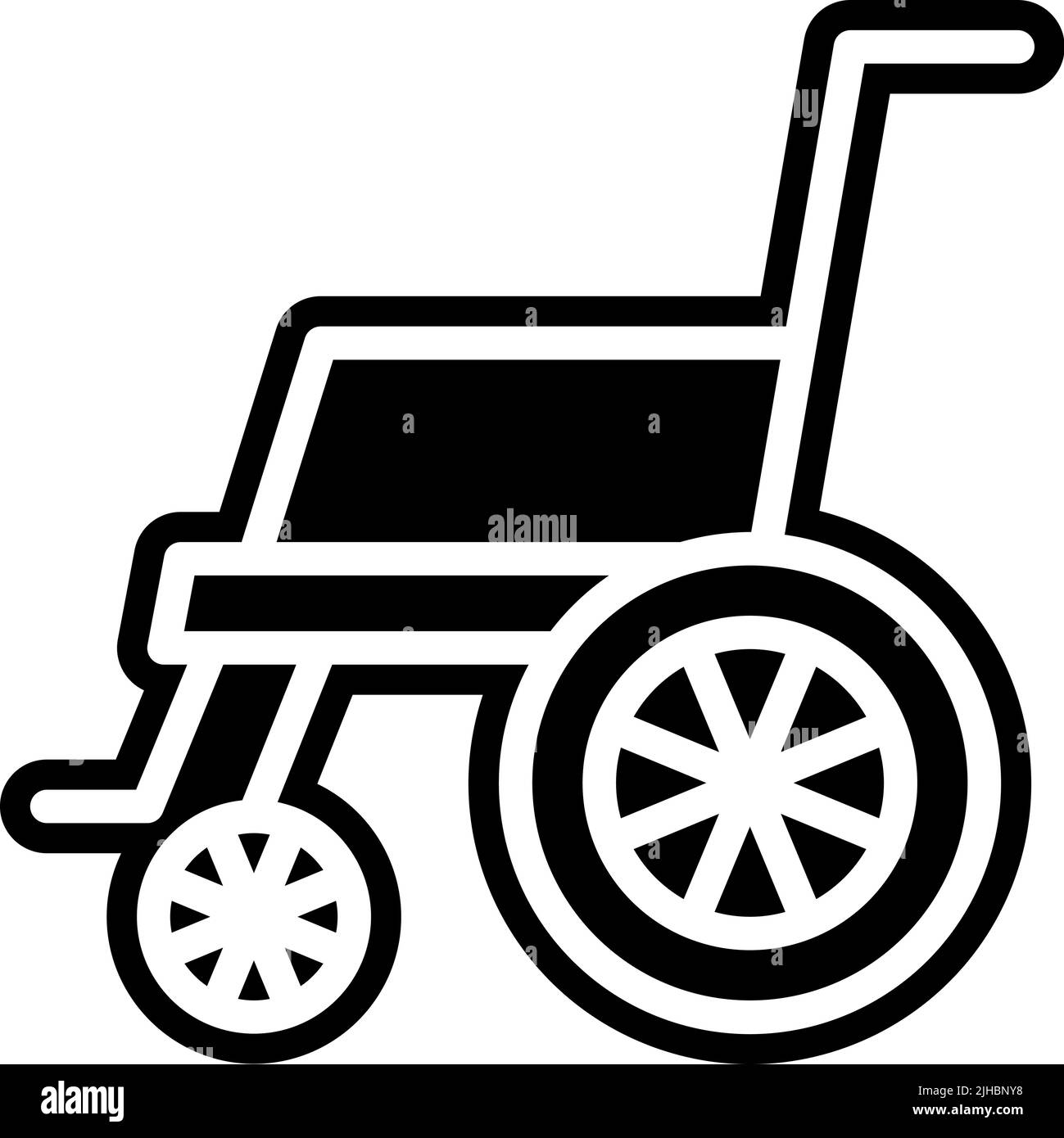 Hôpital et fauteuil roulant de soins de santé . Illustration de Vecteur