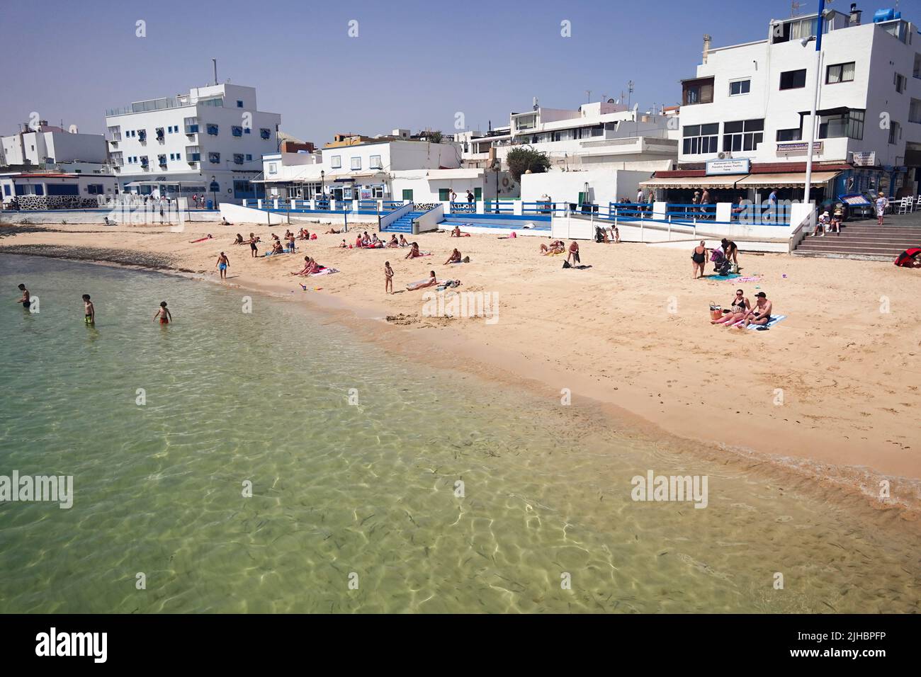 Plage de Corralejo Fuerteventura Banque D'Images