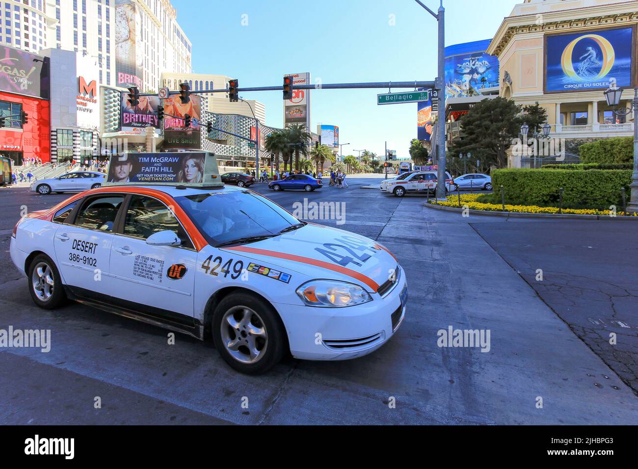 Las Vegas - Newada USA - 03,18,2014: Vue de Las Vegas Boulevard à Las Vegas, USA Banque D'Images Las Vegas - Newada USA - 03,18,2014: Vue de Las Vegas Boulevard à Las Vegas, USA Banque D'Images