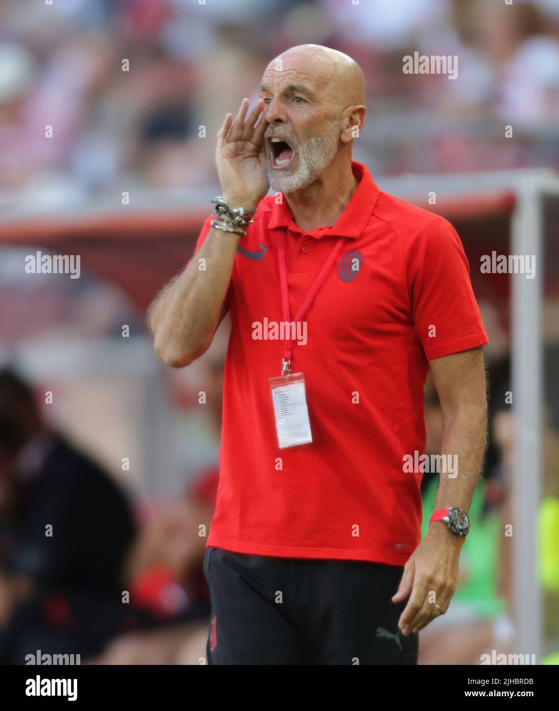 Cologne, Allemagne. 07th juin 2022. Coupe Telekom, 1. FC Cologne vs AC Milan, Manager Stefano Pioli (Milan) Credit: Juergen Schwarz/Alay Live News Banque D'Images