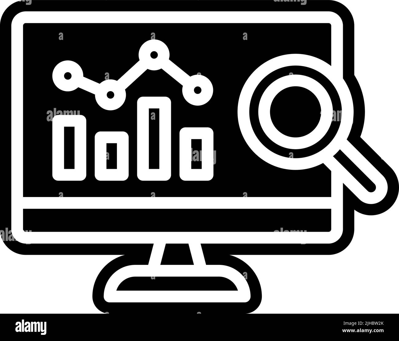 Analyse des données d'optimisation des moteurs de recherche . Illustration de Vecteur