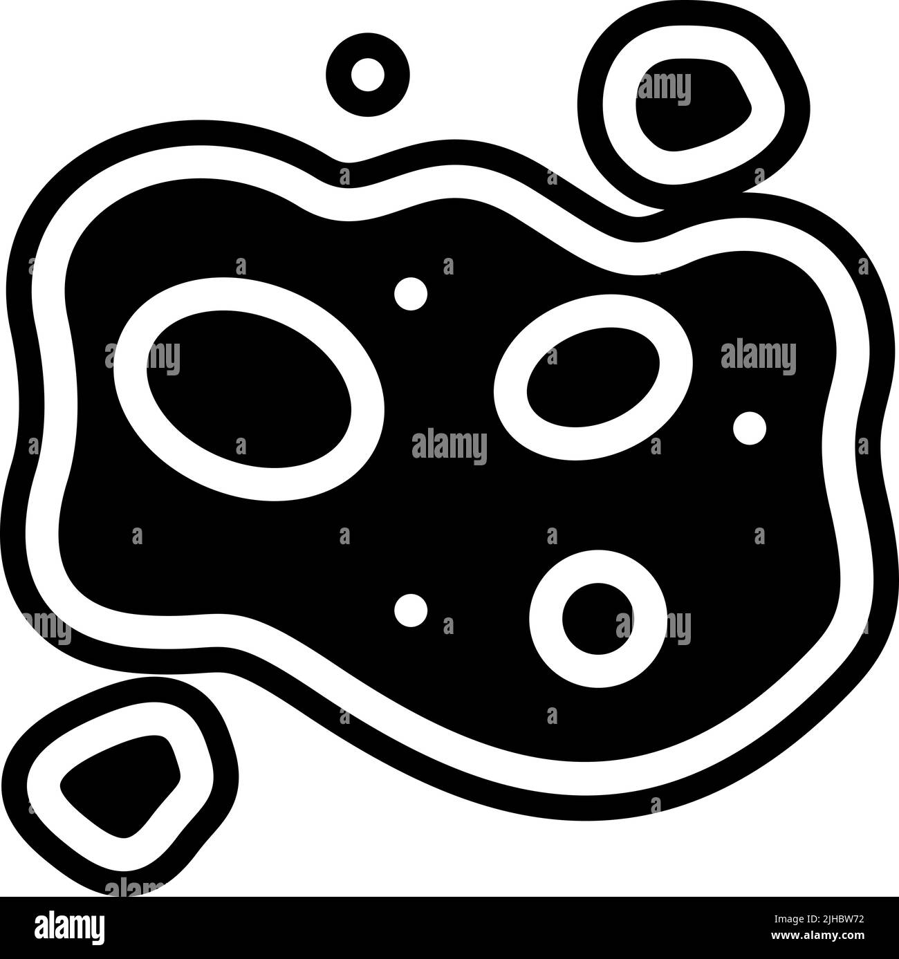 Espace astéroïde . Illustration de Vecteur