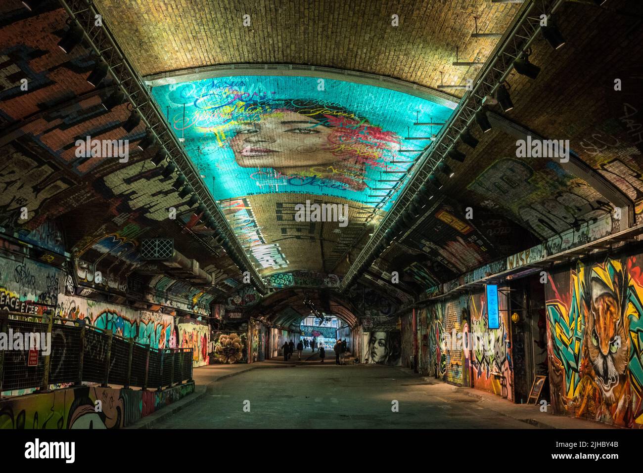 Leake Street tunnels Street art de la rue Banque D'Images