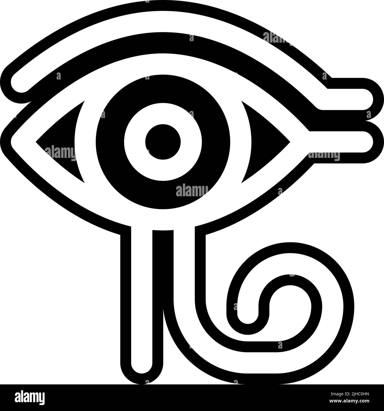 L'œil de la civilisation antique de ra . Illustration de Vecteur