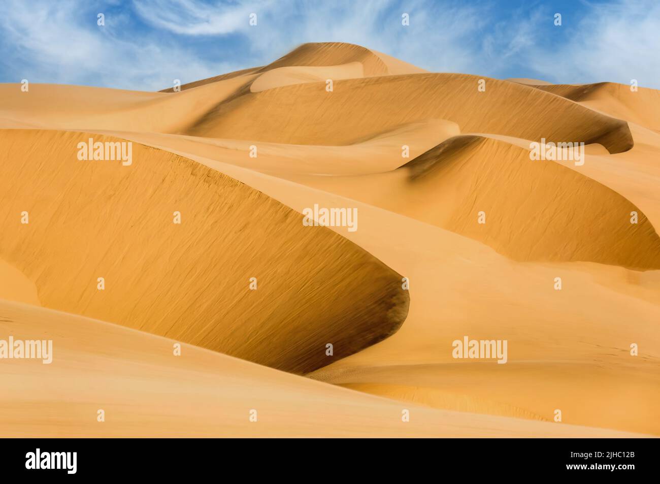 Trou profond dans le désert de Gobi Banque D'Images