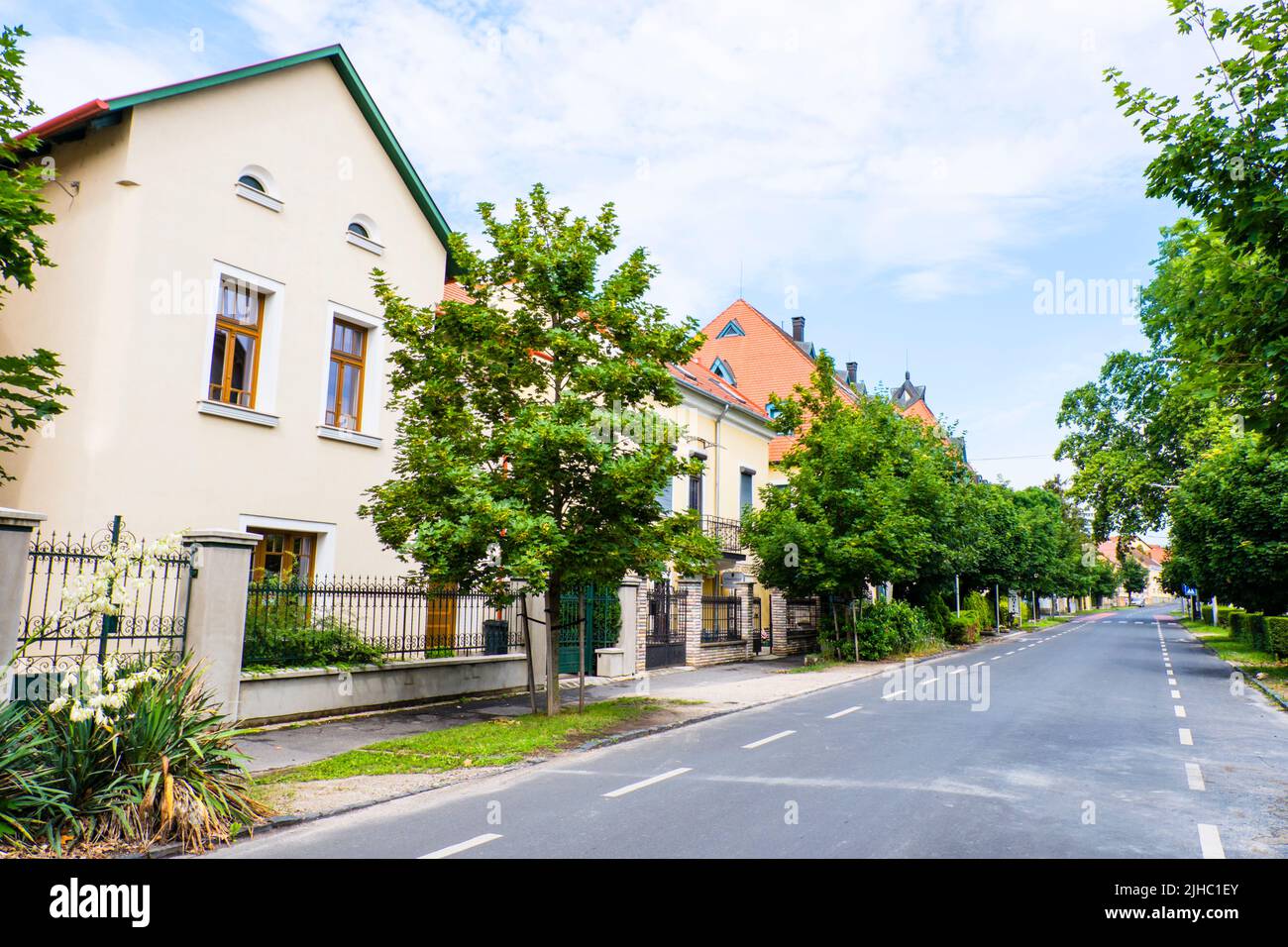 Résidence, Erzsébet királyné útja, Keszthely, Hongrie Banque D'Images