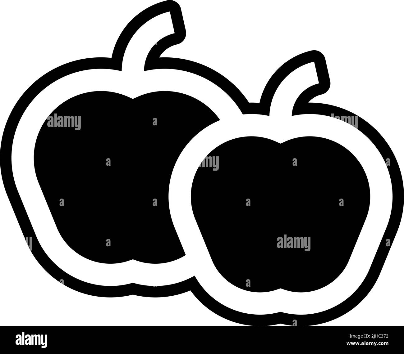 Pommes brunch . Illustration de Vecteur