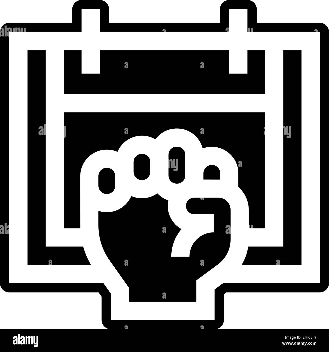 Calendrier de protestation . Illustration de Vecteur