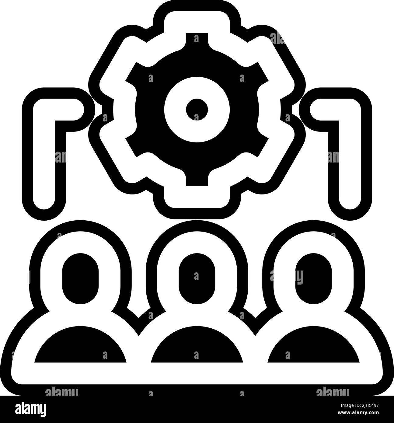 Collaboration créateur de contenu . Illustration de Vecteur