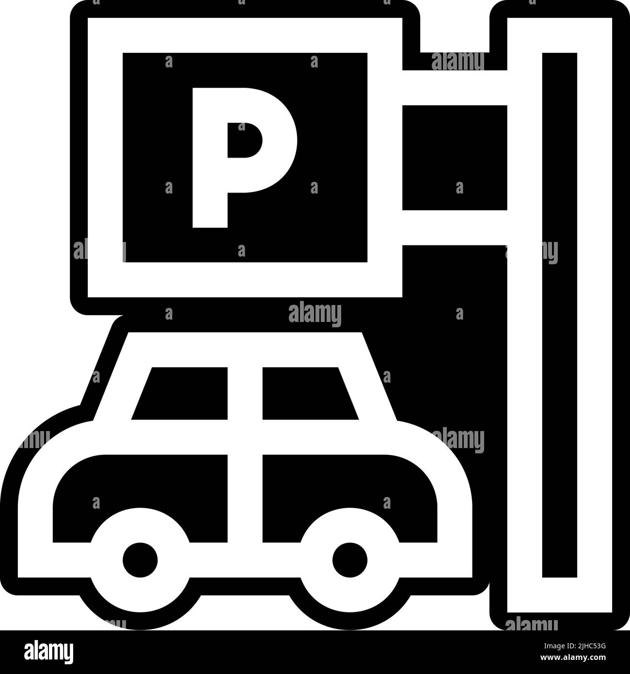 Parking de l'école de conduite . Illustration de Vecteur