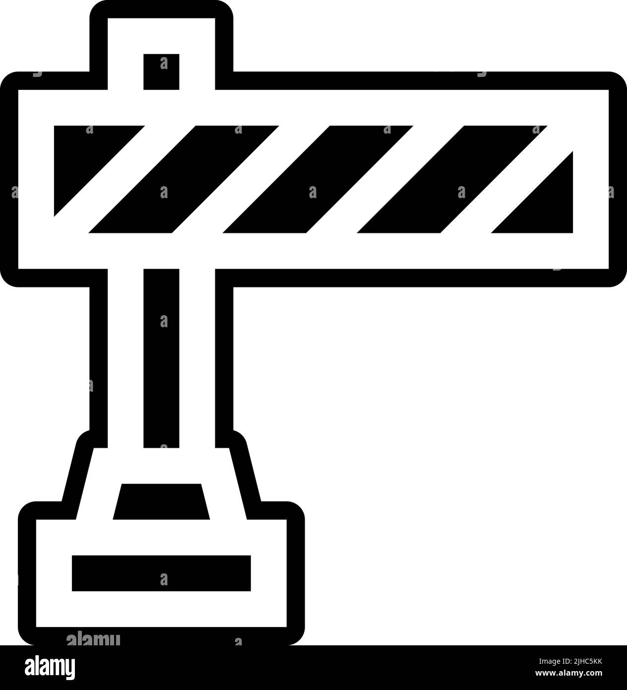 Obstacle à la circulation de l'école de conduite . Illustration de Vecteur