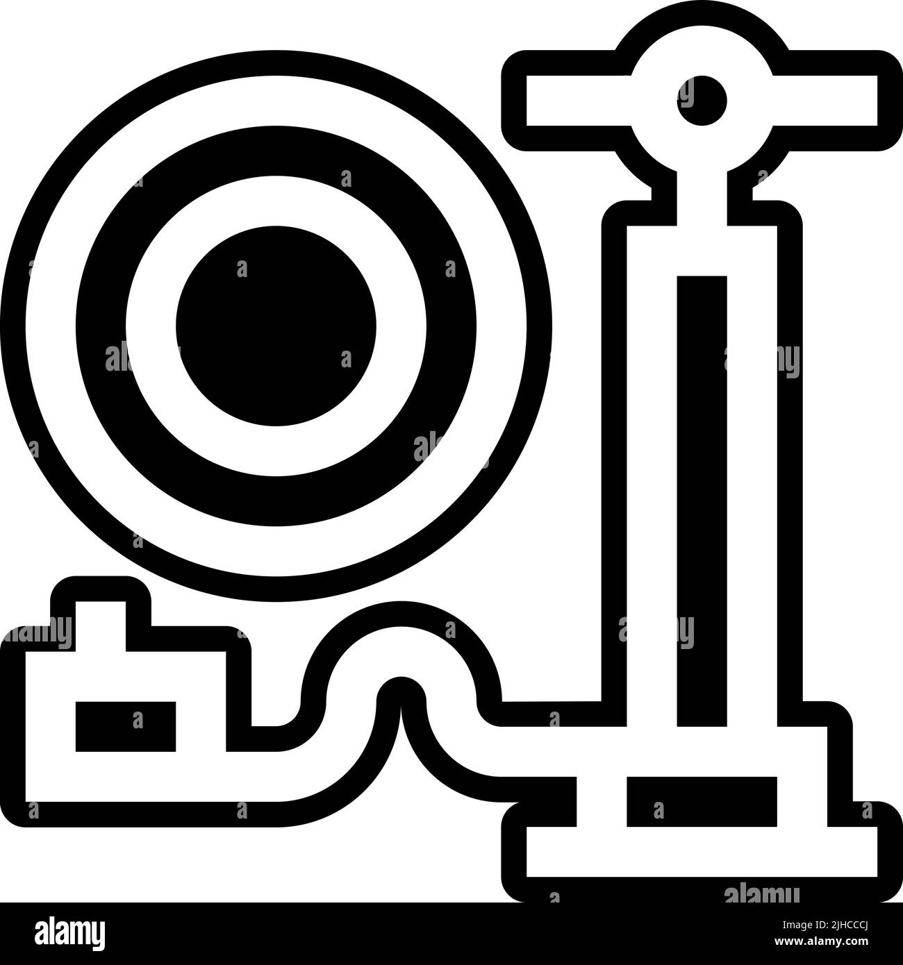 Pompe à air autoroute . Illustration de Vecteur