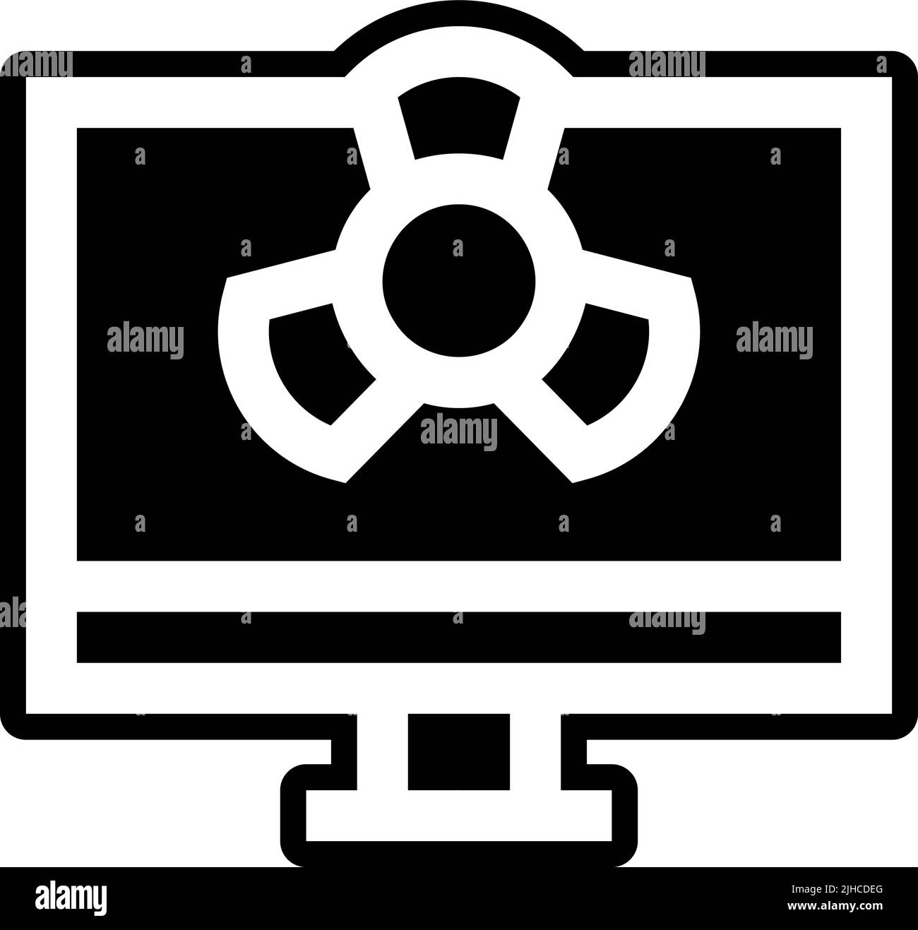 Énergie nucléaire nucléaire . Illustration de Vecteur