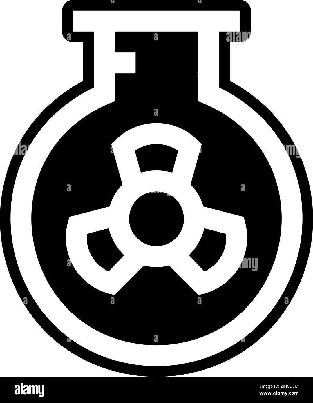 Ballon d'énergie nucléaire . Illustration de Vecteur