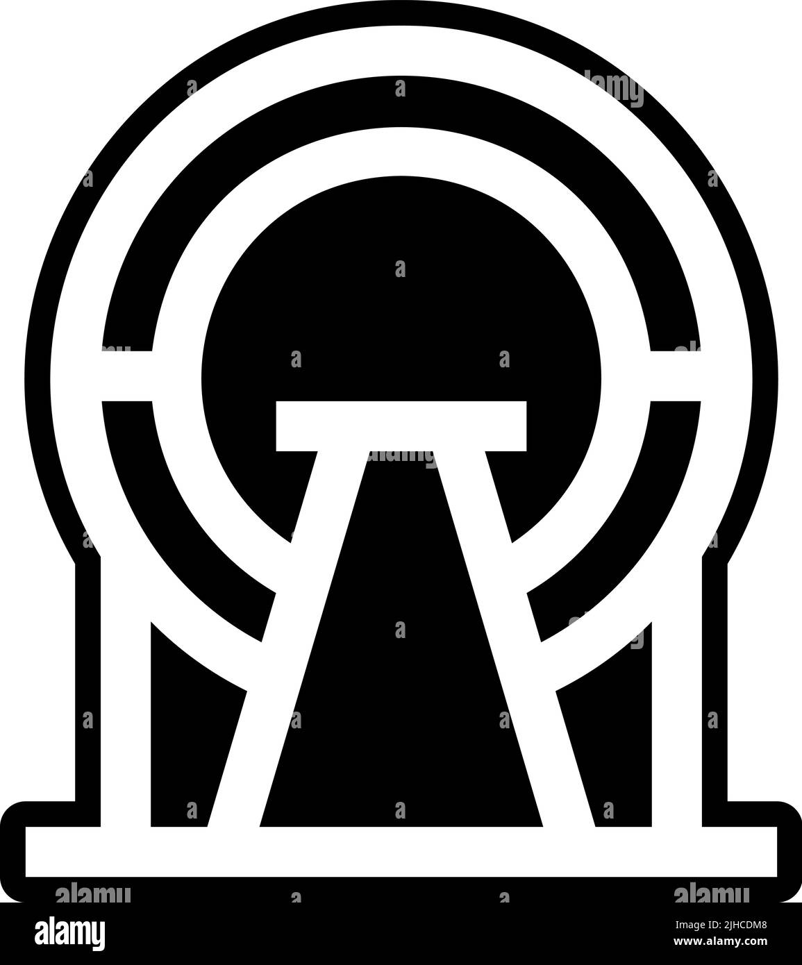 Tomographie de l'énergie nucléaire . Illustration de Vecteur