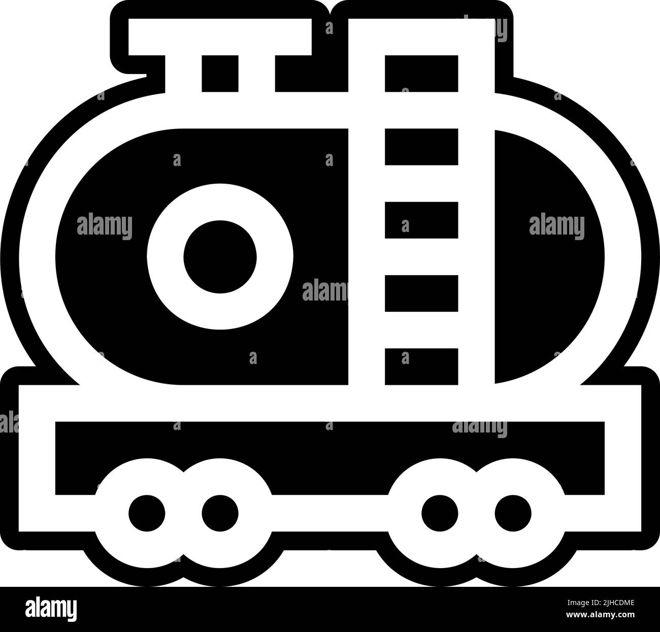 Pétrolier nucléaire . Illustration de Vecteur