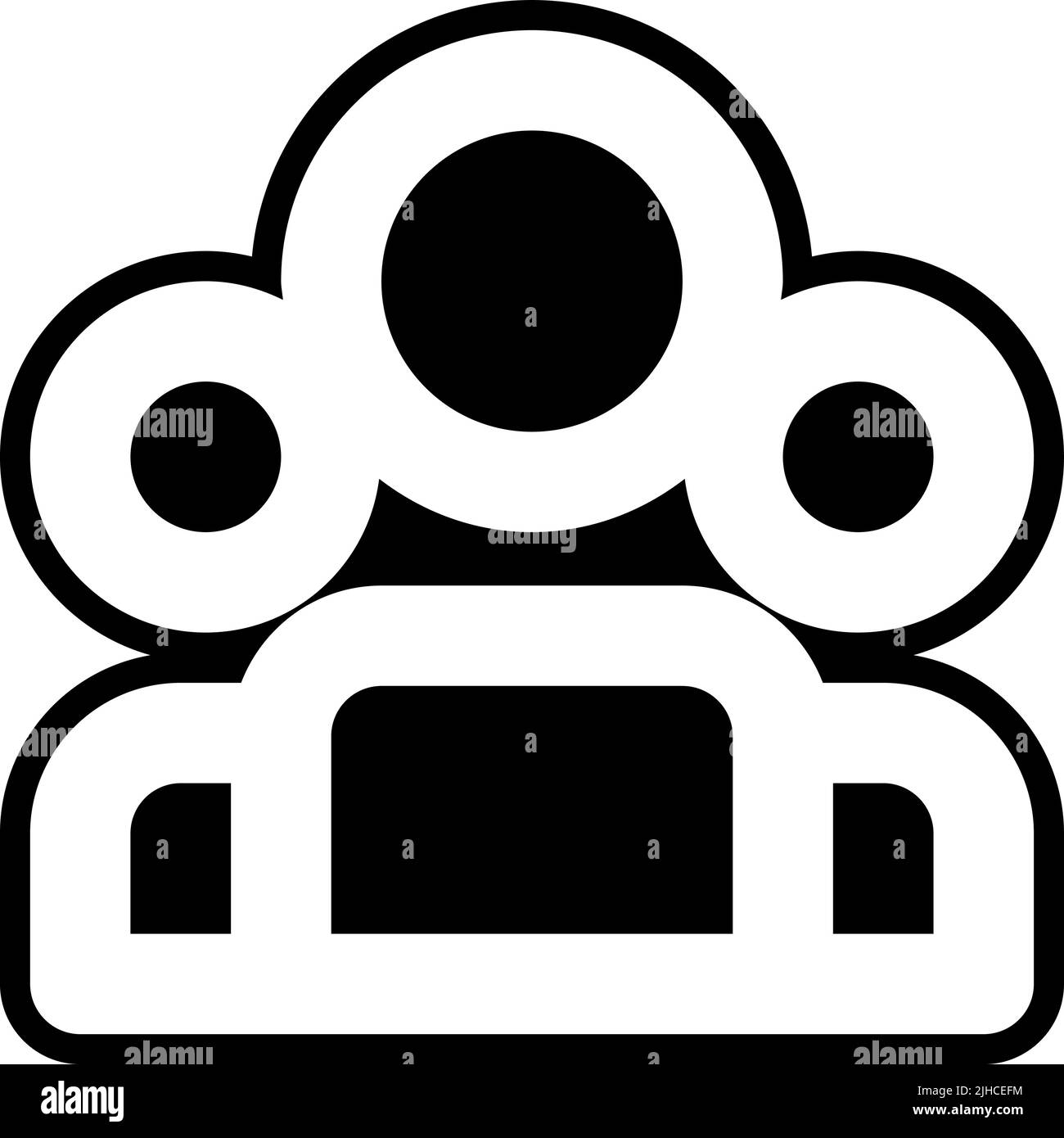 Groupes d'interface utilisateur de médias sociaux . Illustration de Vecteur