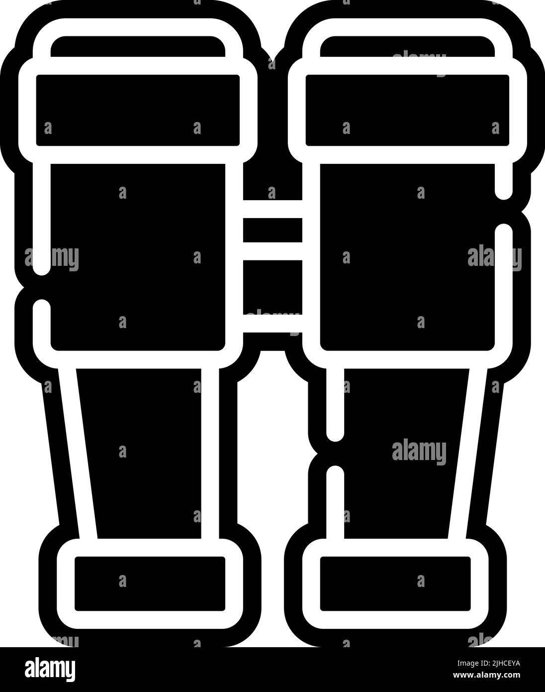 Jumelles d'afrique du Sud . Illustration de Vecteur