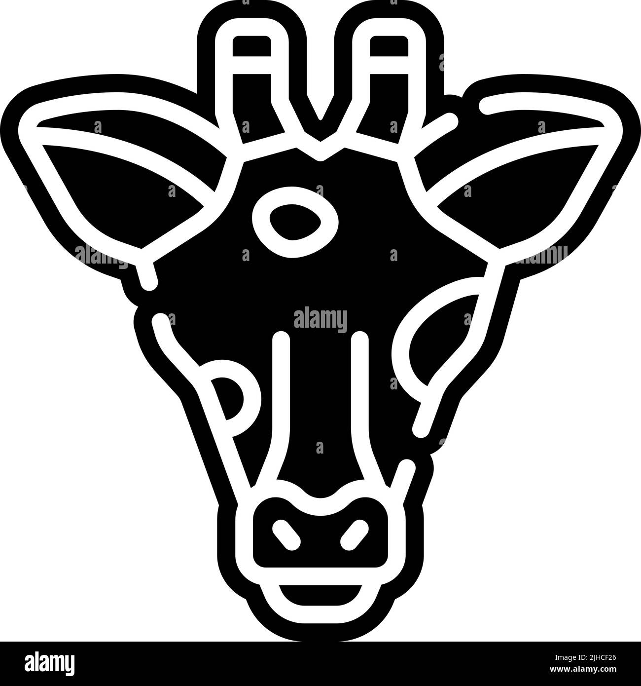 girafe d'afrique du Sud . Illustration de Vecteur
