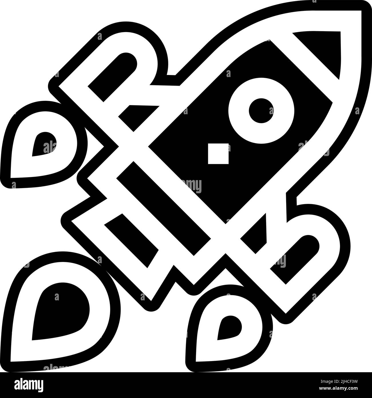 Navire de fusée super-héros . Illustration de Vecteur