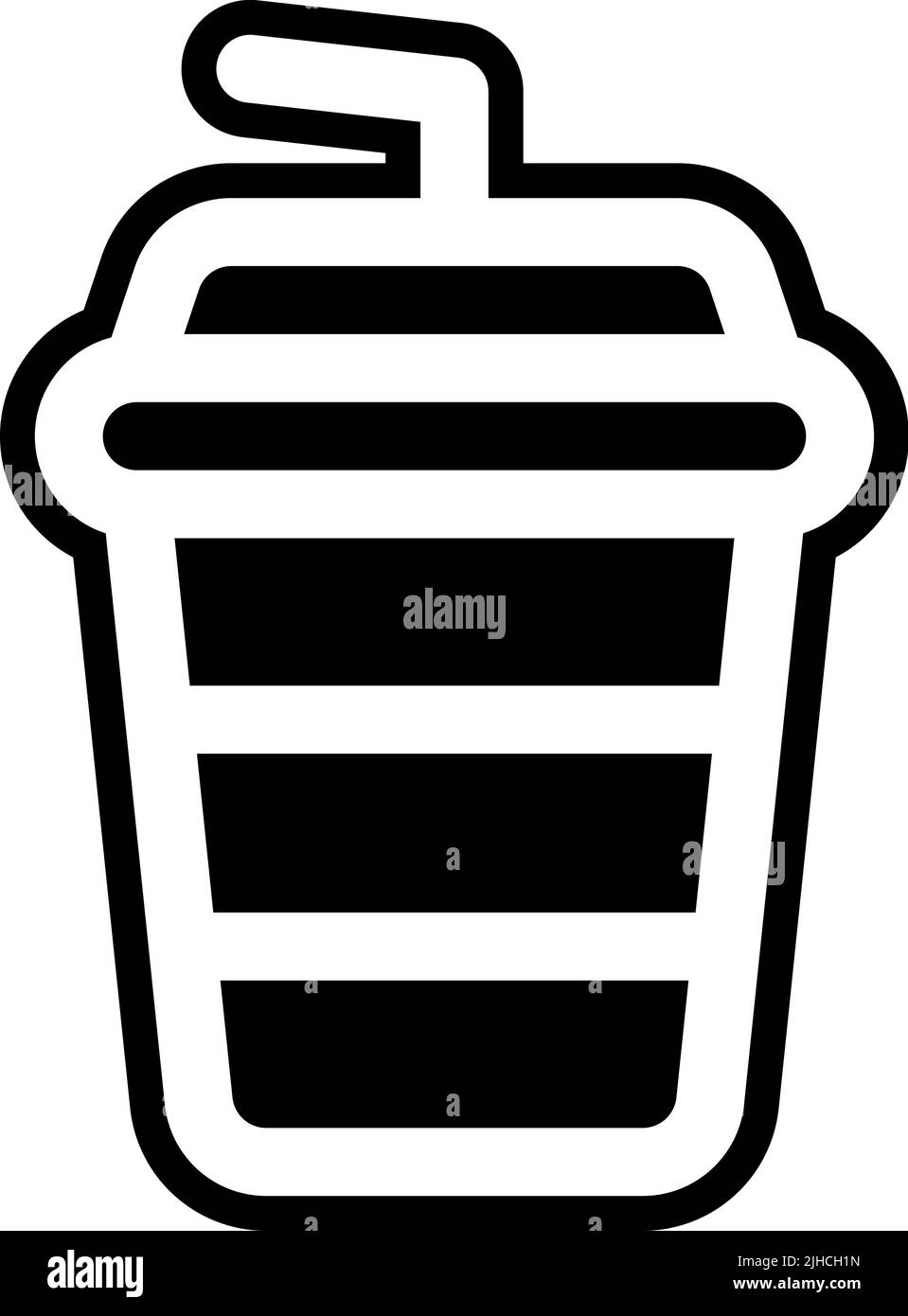 Boisson non alcoolisée au travail . Illustration de Vecteur