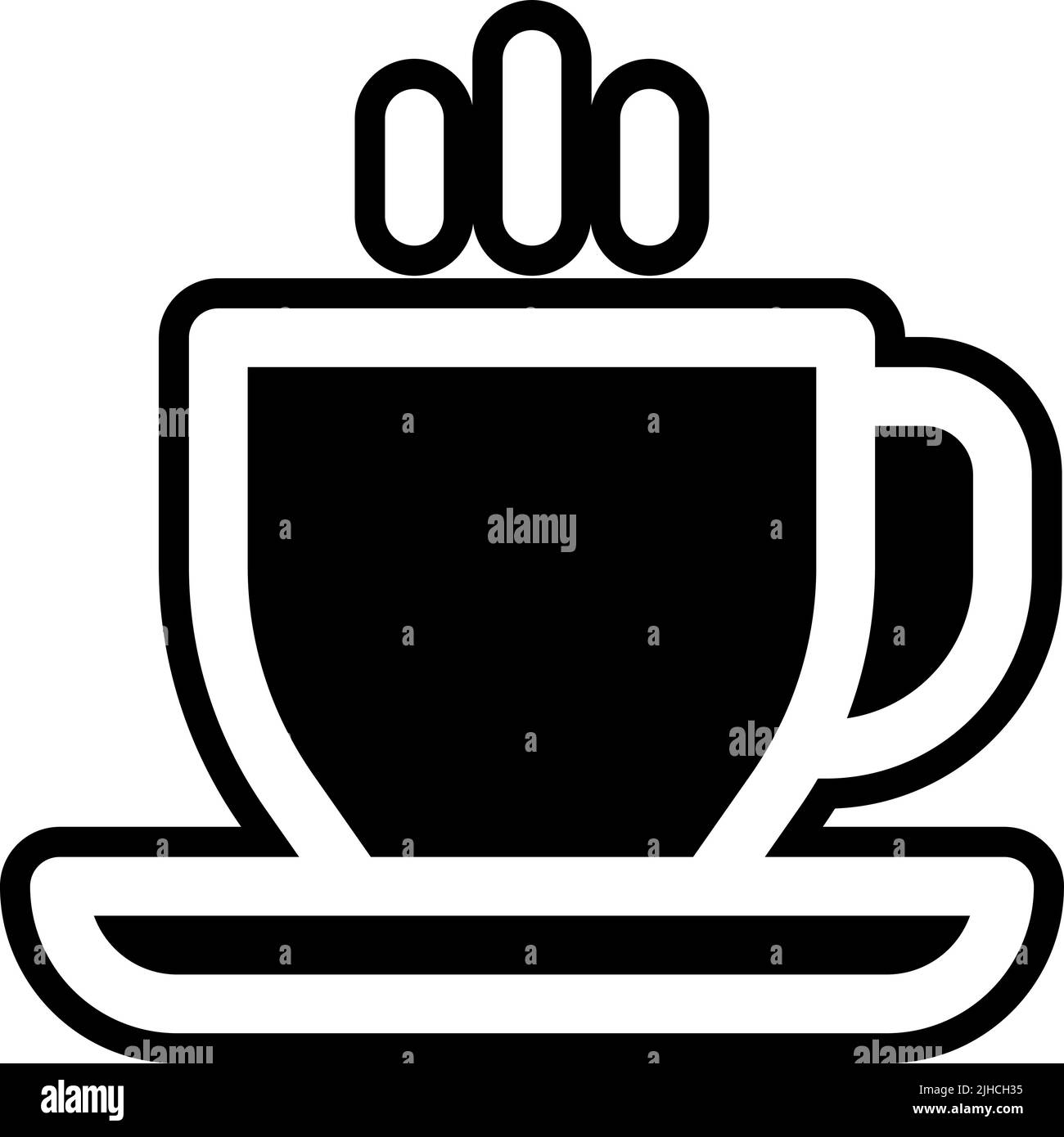 Tasse de thé de travail . Illustration de Vecteur