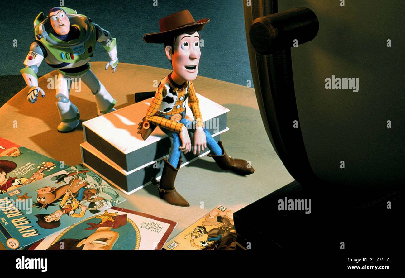 BUZZ L'éclair, Woody, TOY STORY 2, 1999 Banque D'Images