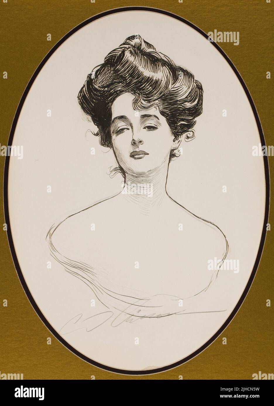 Gibson Girl (1901) par Charles Dana Gibson Banque D'Images