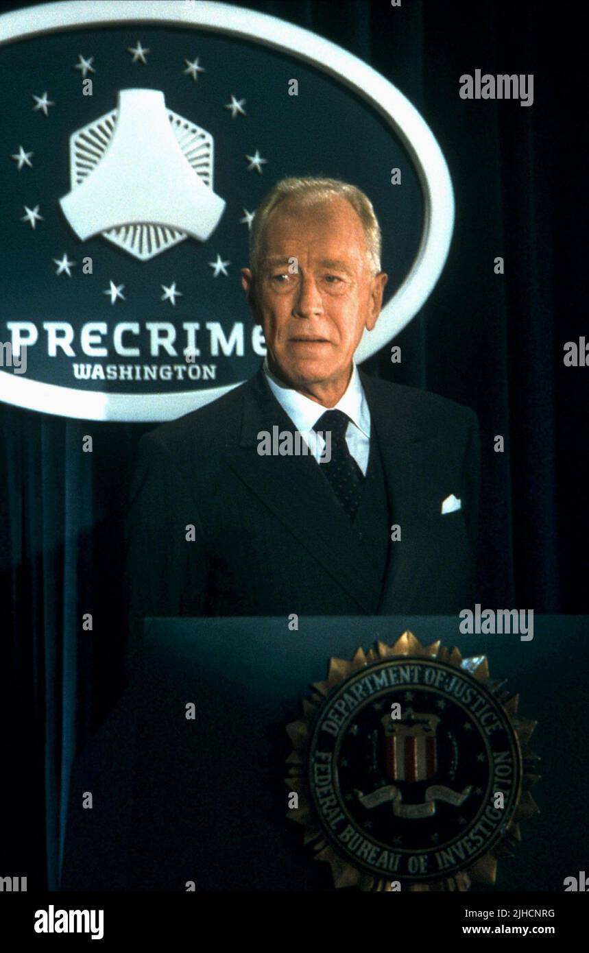 MAX von SYDOW, Minority Report, 2002 Banque D'Images