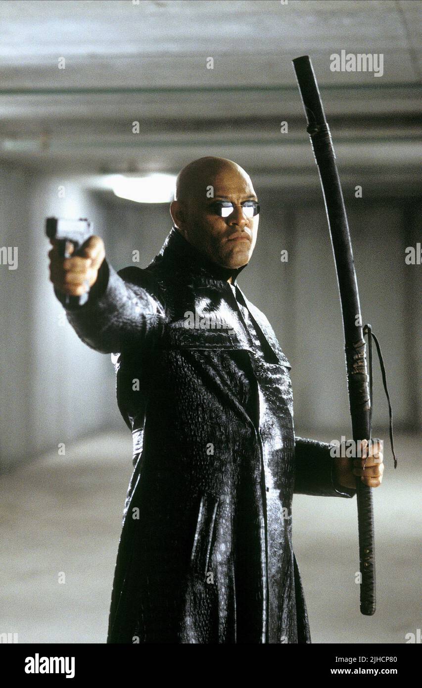 LAURENCE FISHBURNE, The Matrix Reloaded, 2003 Banque D'Images