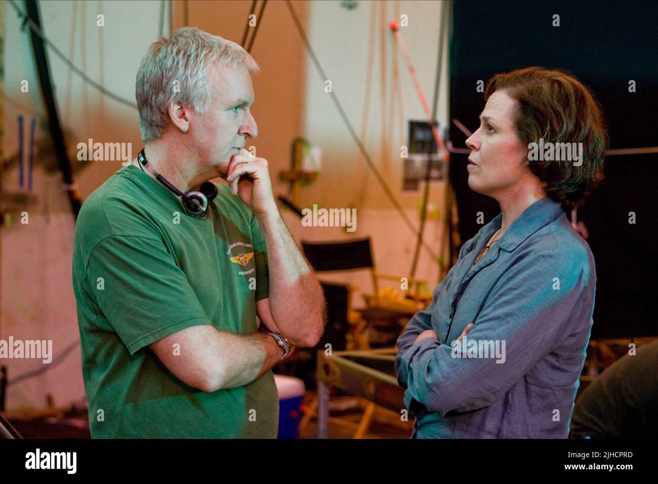 SIGOURNEY WEAVER, JAMES CAMERON, avatar, 2009 Banque D'Images