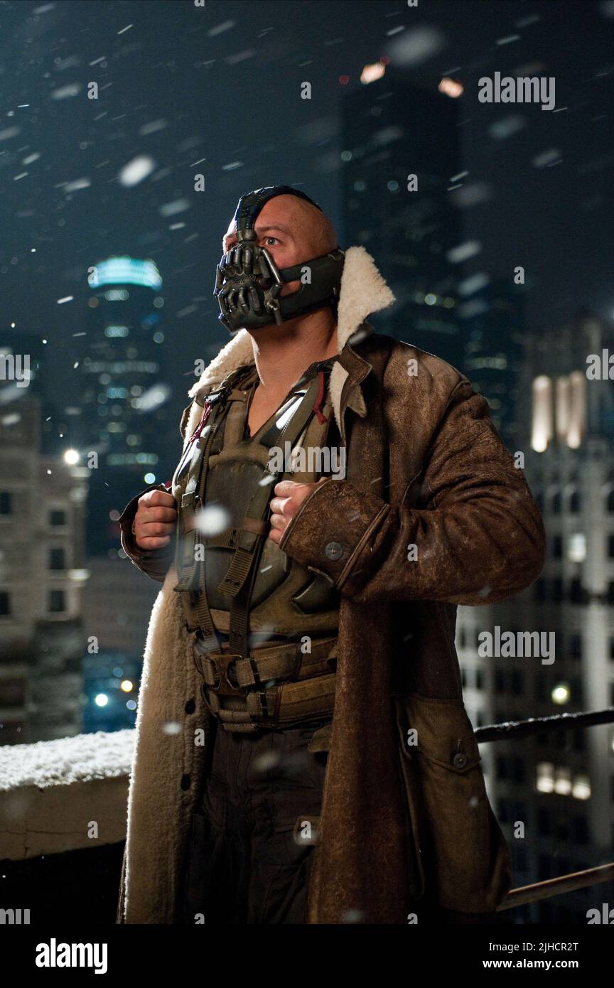 TOM HARDY, THE DARK KNIGHT RISES, 2012 Banque D'Images