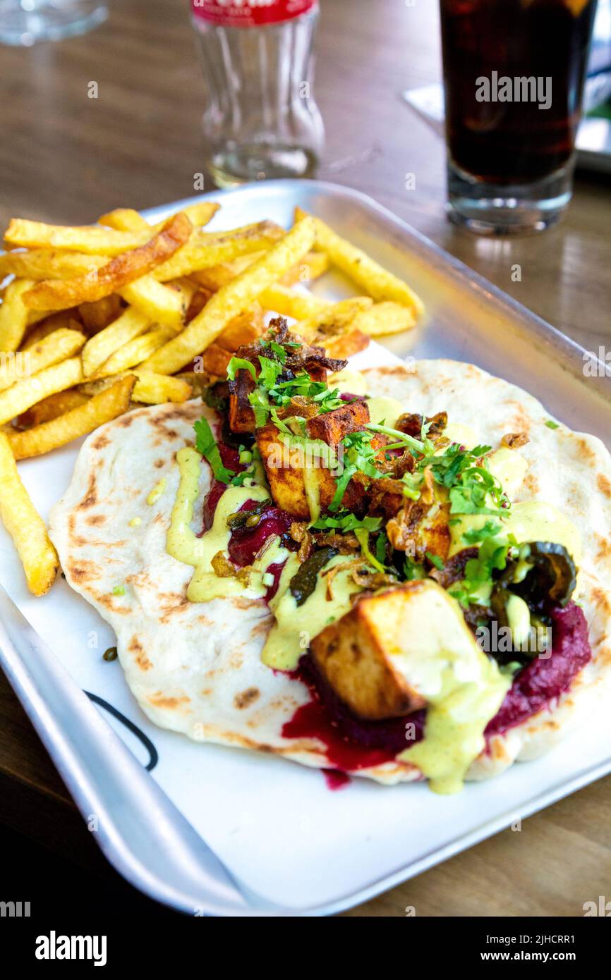 Légendaire Paneer Kebab au Bab, Cargo Markethall à Canary Wharf, Londres, Royaume-Uni Banque D'Images