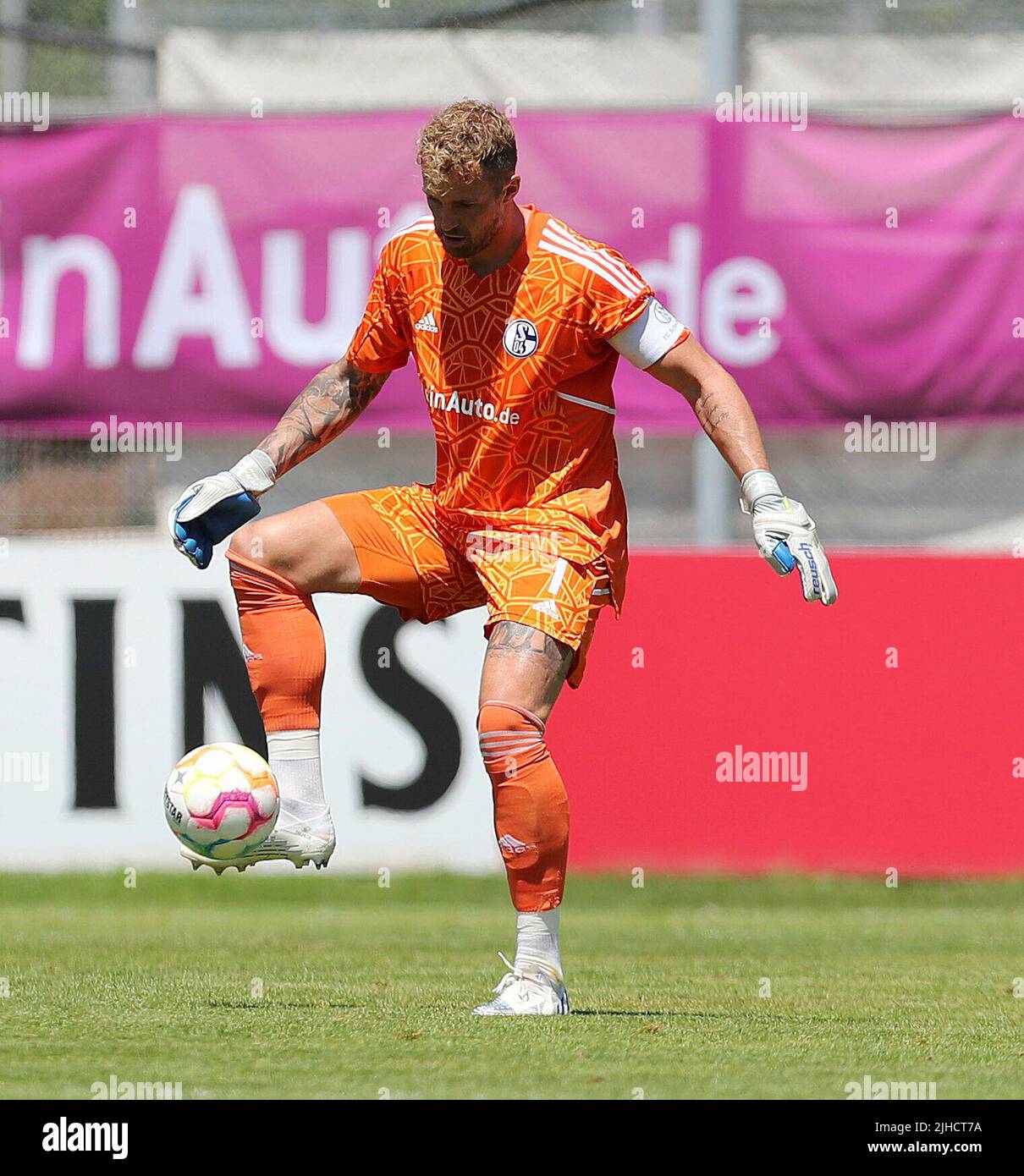 Firo : football: Football: 07/17/2022 1st Bundesliga, saison 2022/2023 FC Schalke 04 - FC Kufstein Ralf Fahrmann, FC Schalke 04, S04, Schalke, single action, Banque D'Images