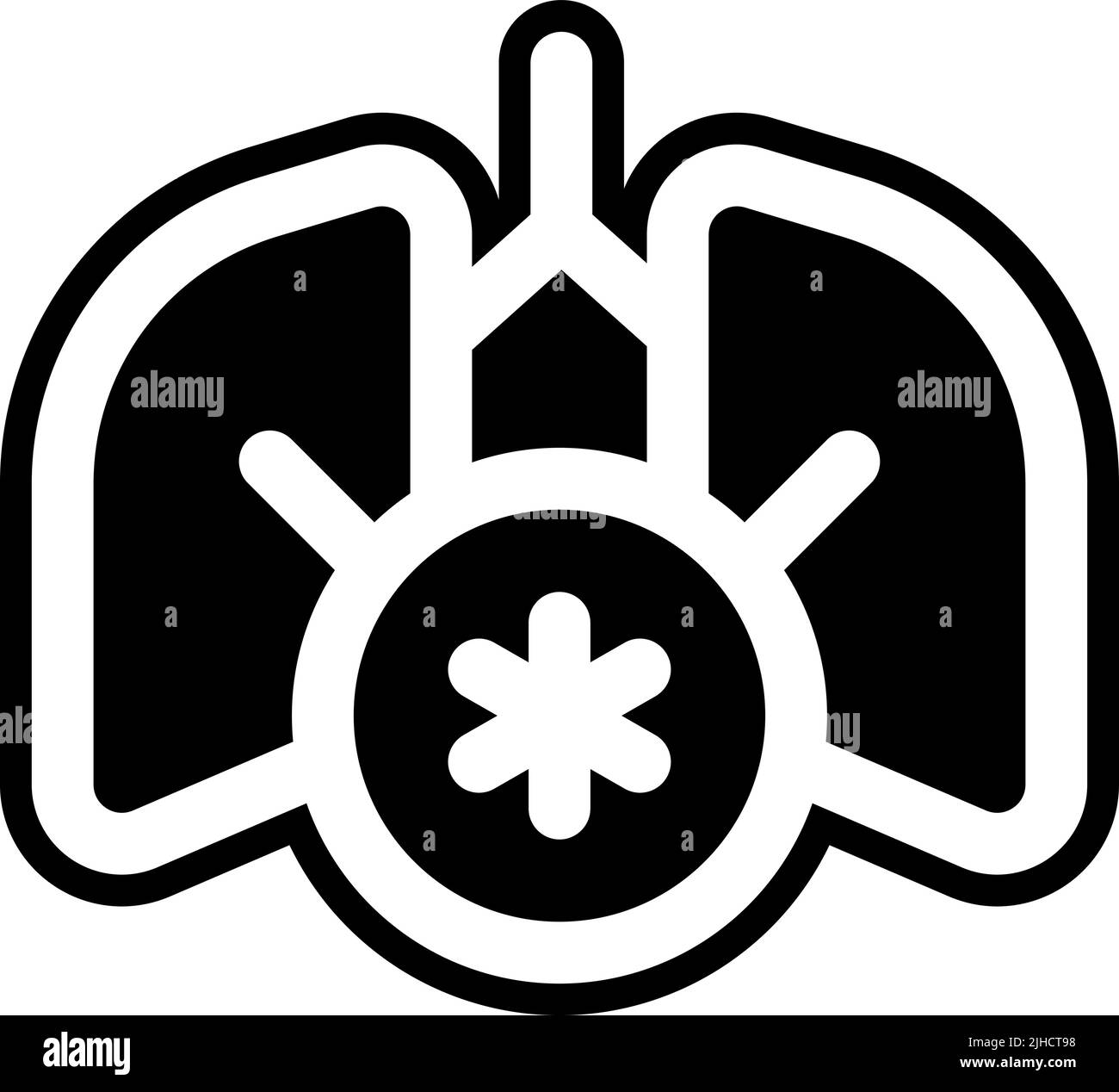 Coronavirus symptômes poumons . Illustration de Vecteur