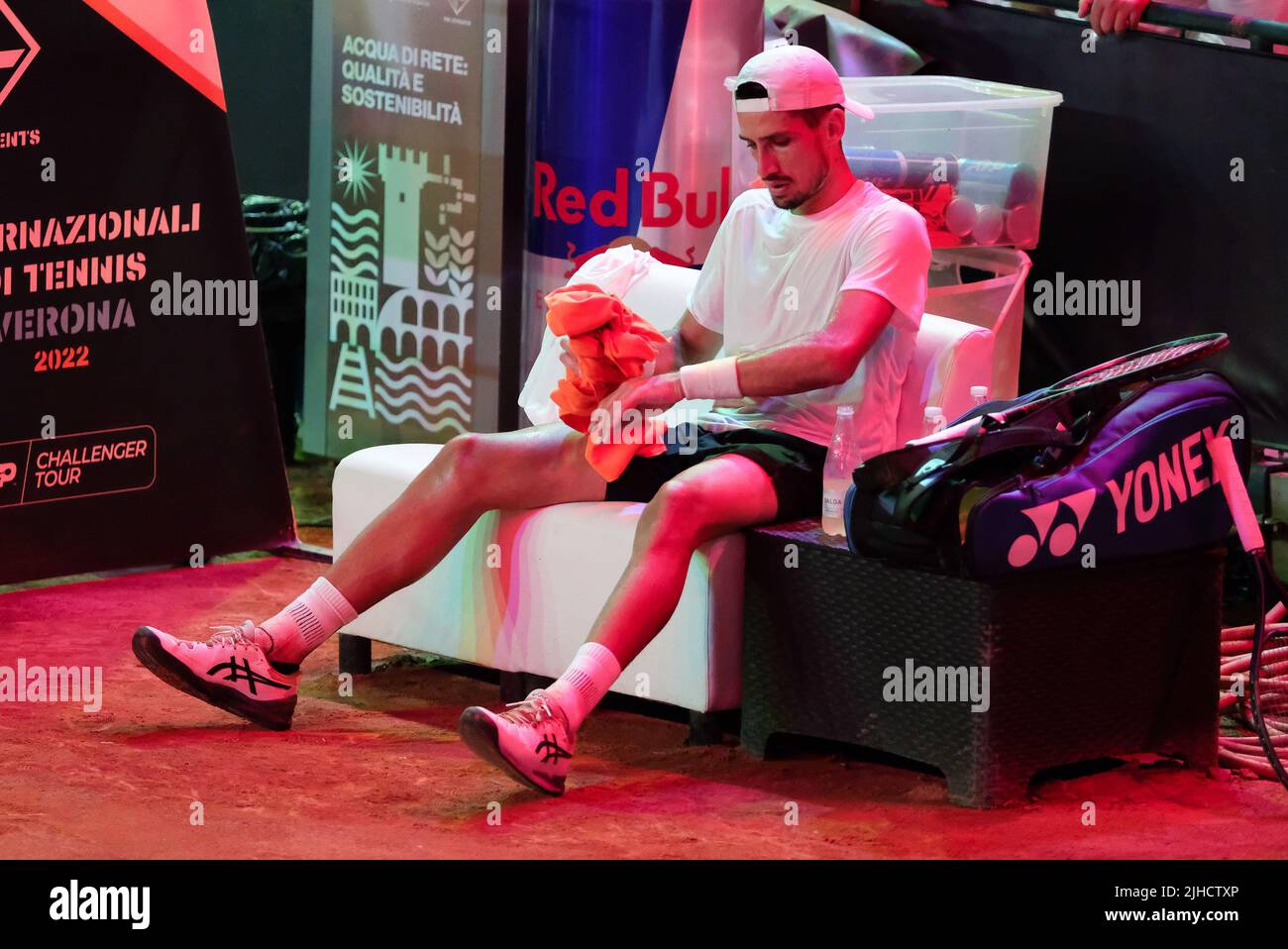 Vérone, 17th juillet 2022 - ATP Challenger tour - Internazionali tennis Città di Verona - finale du match entre Pedro Cachin et Francesco Maestrelli Banque D'Images