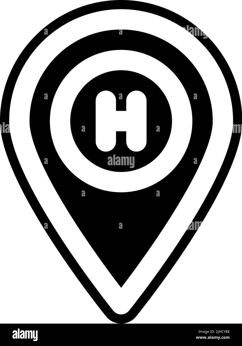 Emplacement de l'hôtel . Illustration de Vecteur