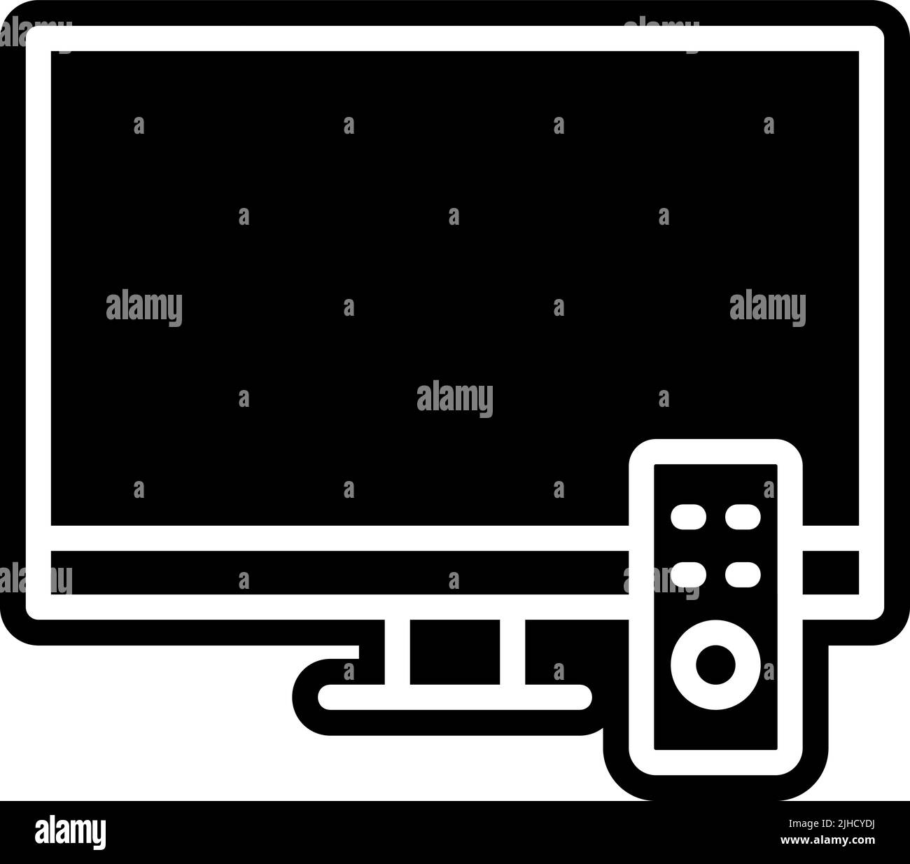 Télévision de l'hôtel . Illustration de Vecteur